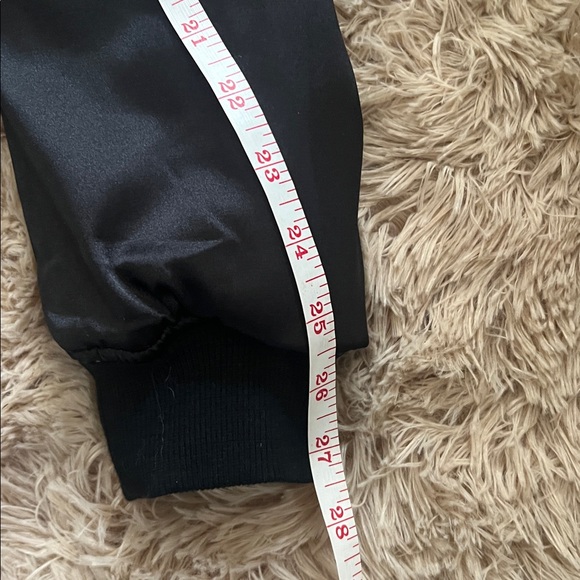 “It Girl” Black Sateen Bomber Jacket - Picture 11 of 11